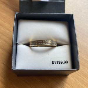 NWT 10K Solid Gold Diamond Ring Size 10